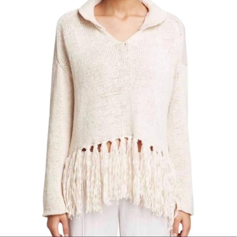 Moon & Meadow Fringe Knit Sweater
